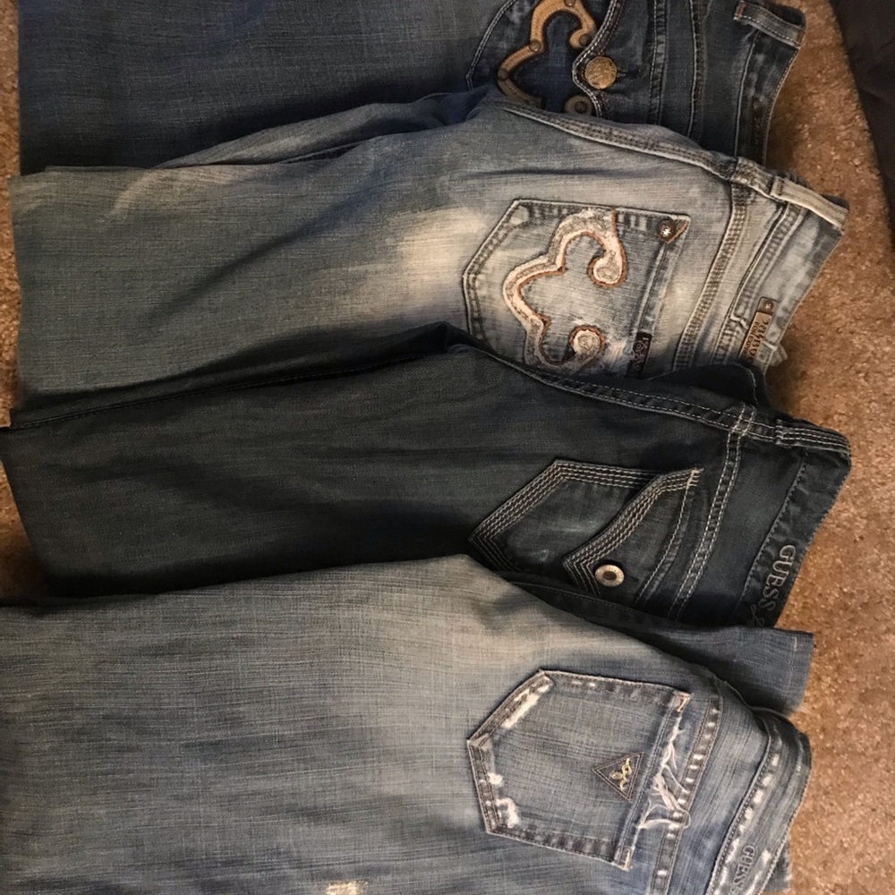 Lot of Guess and Express Jeans size 2